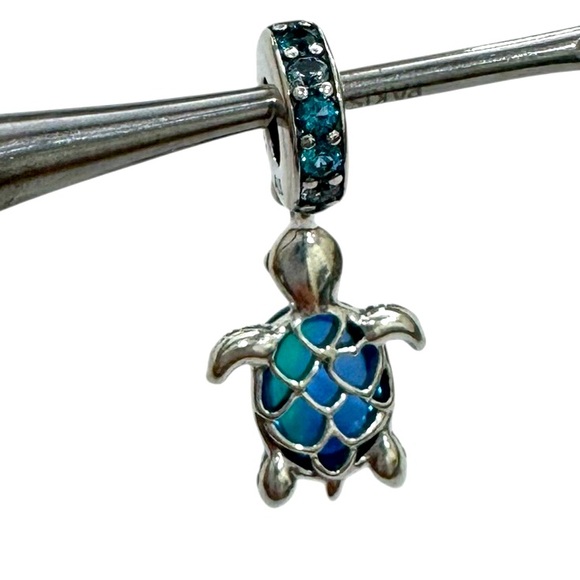 Pandora Dangle Murano Glass Sea Turtle - Picture 7 of 8